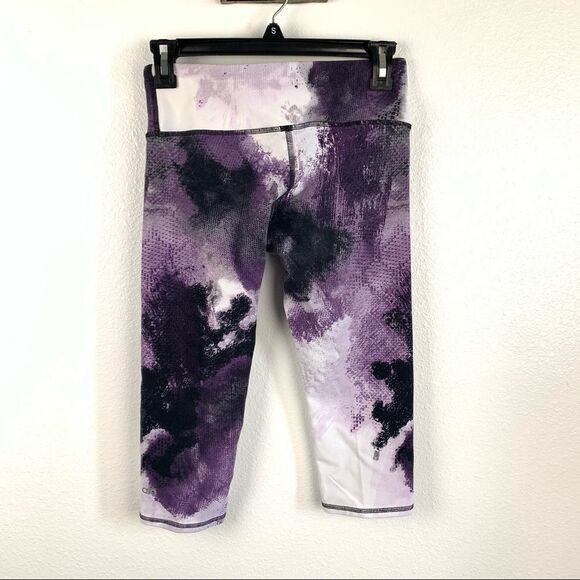 Alo Purple Tie Dye Crop Leggings - Picture 3 of 5